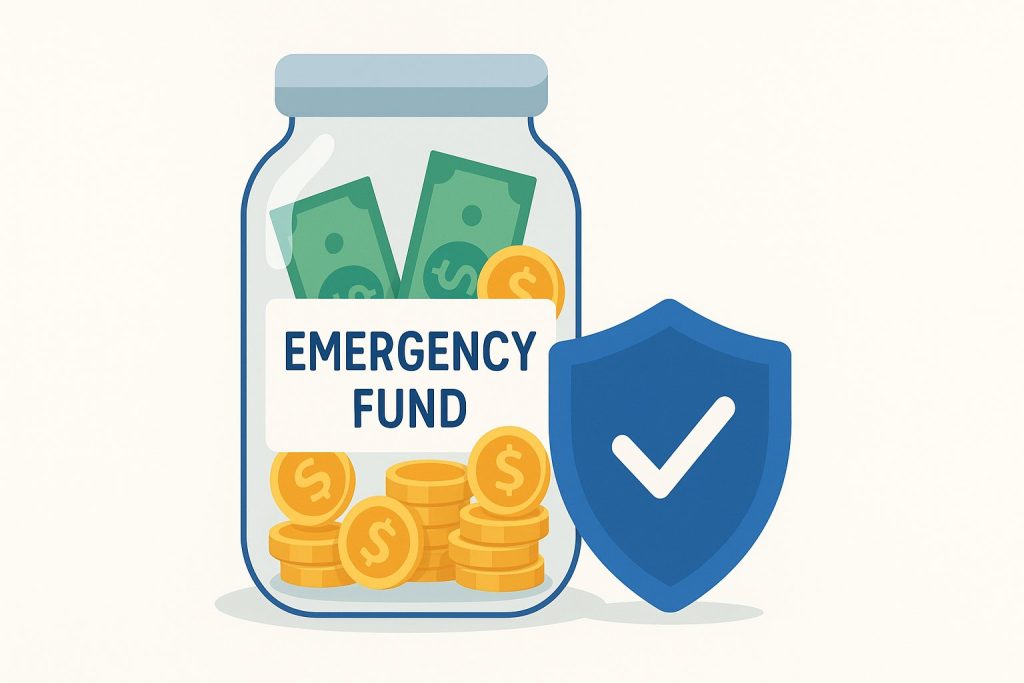 Building an emergency fund as a key step in how to create a budget