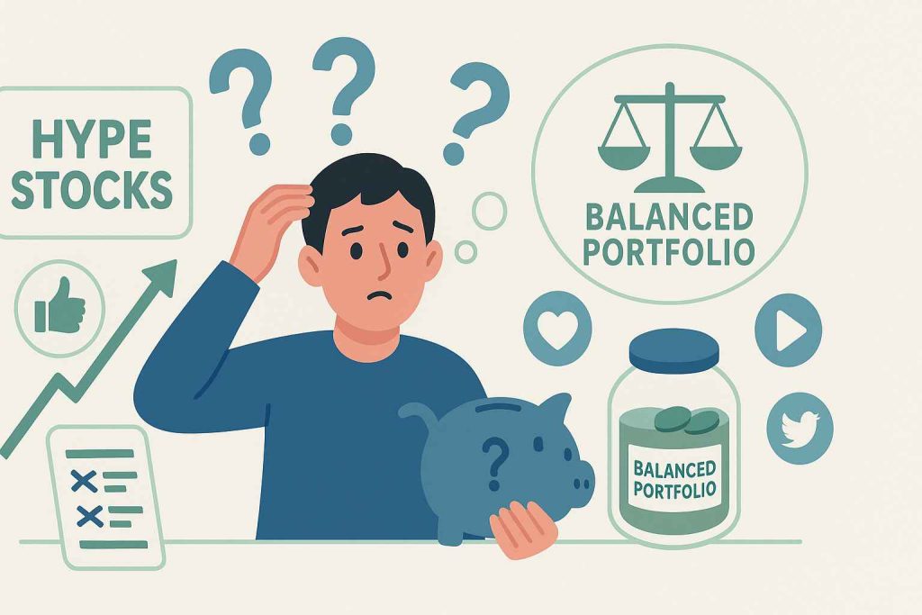 Common mistakes in investing for beginners like chasing hype and lack of diversification