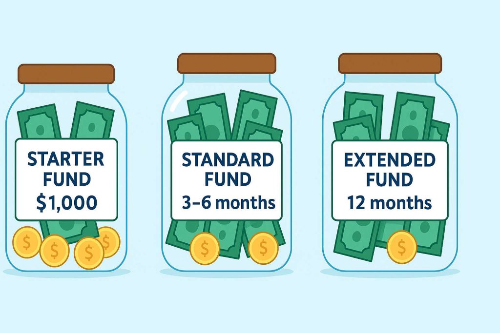 How much to save in your emergency fund from $1,000 starter to 12 months of expenses