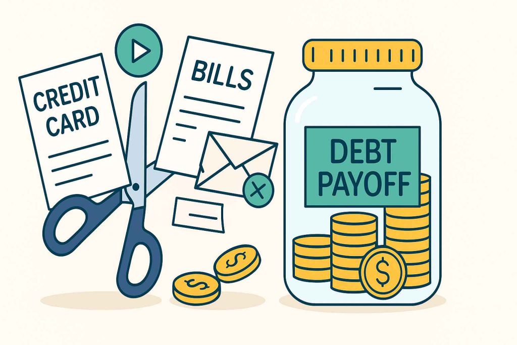 Cutting expenses and redirecting savings to pay off debt faster