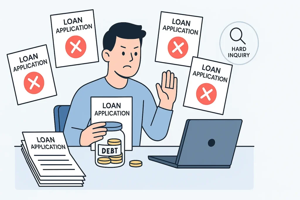 Limiting hard inquiries by applying strategically for credit