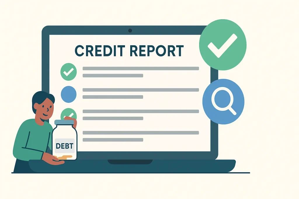 Checking credit report for errors and accuracy to improve score
